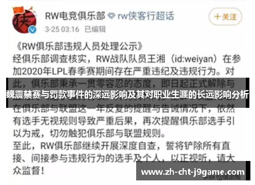 魏震禁赛与罚款事件的深远影响及其对职业生涯的长远影响分析 魏震禁赛与罚款事件的深远影响及其对职业生涯的长远影响分析